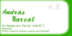 andras marsal business card